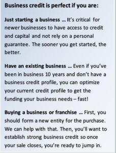 Business credit perfect if