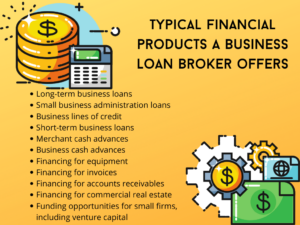 typical financial products a business loan broker offers