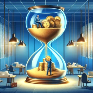A business person standing on a hourglass with coins in it understands that there are several ways to make an extra additional payment. You can make additional monthly payments, lump sum payments on the due date, or even set up automatic extra payments. 