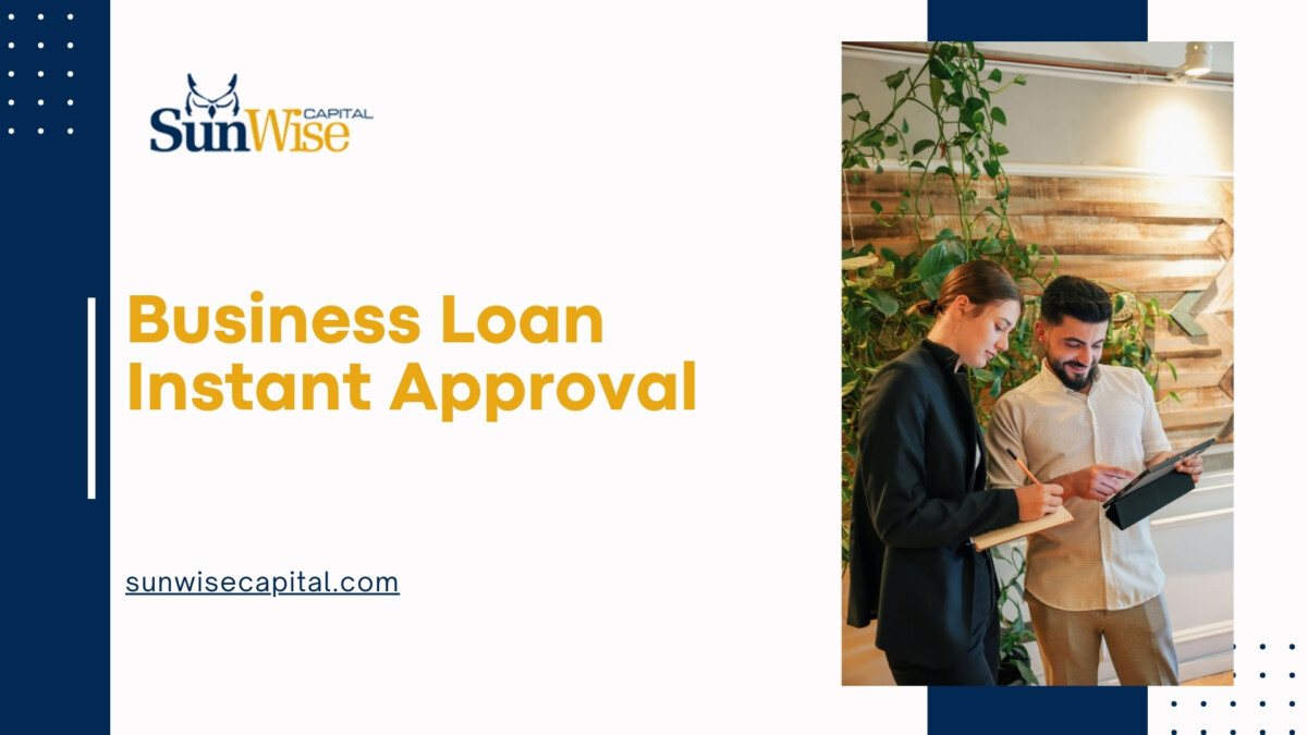 Business owner discussing the need for a business loan instant approval from Sunwise Capital. 