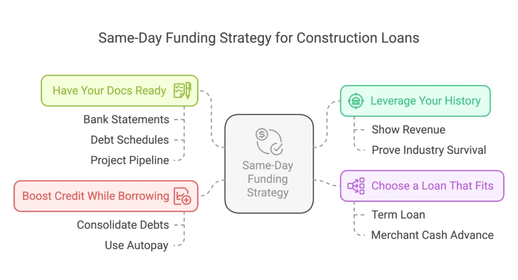 Visual - Four Action Points to Grab Same-Day Funding 