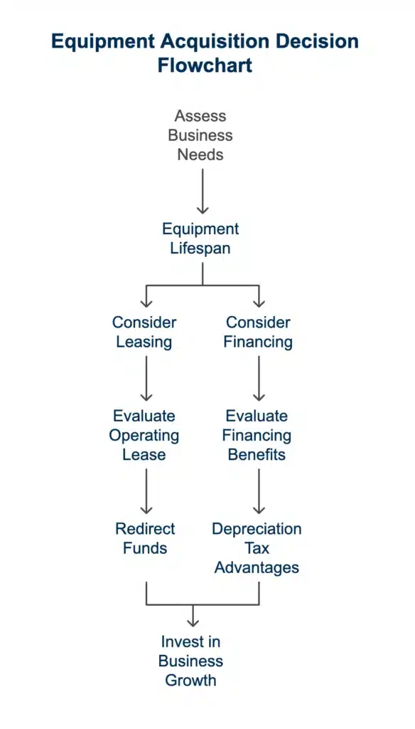 Visual Flowchart - When to Choose Equipment Leasing vs Financing 