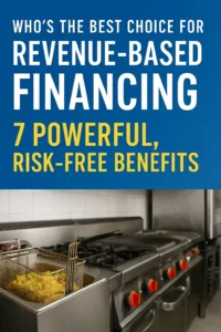 Image showing a kitchen with stove and fryer reflecting Who's the best choice for revenue-based financing - 7 powerful risk-free benefits