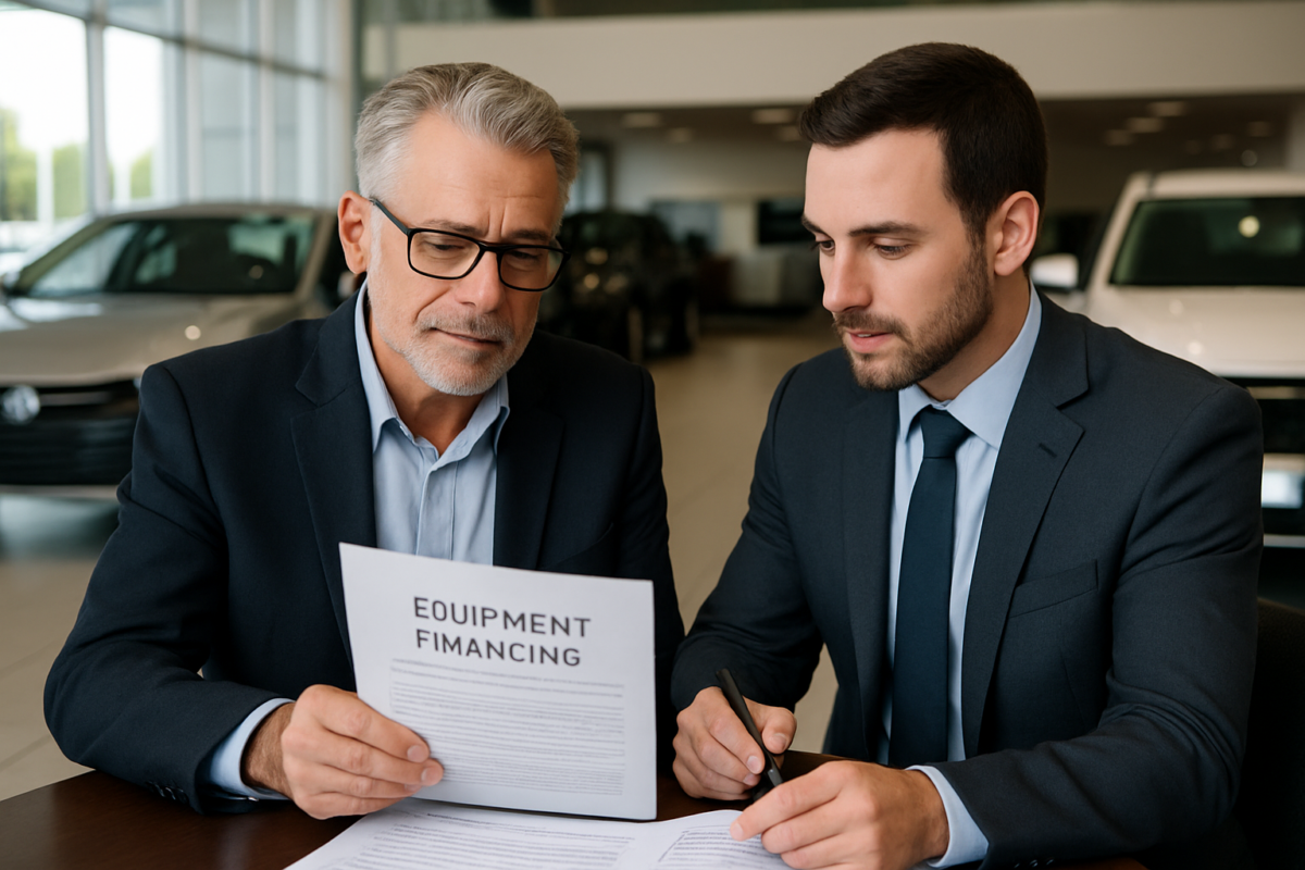 equipment financing for auto dealerships — service bay with modern diagnostic equipment