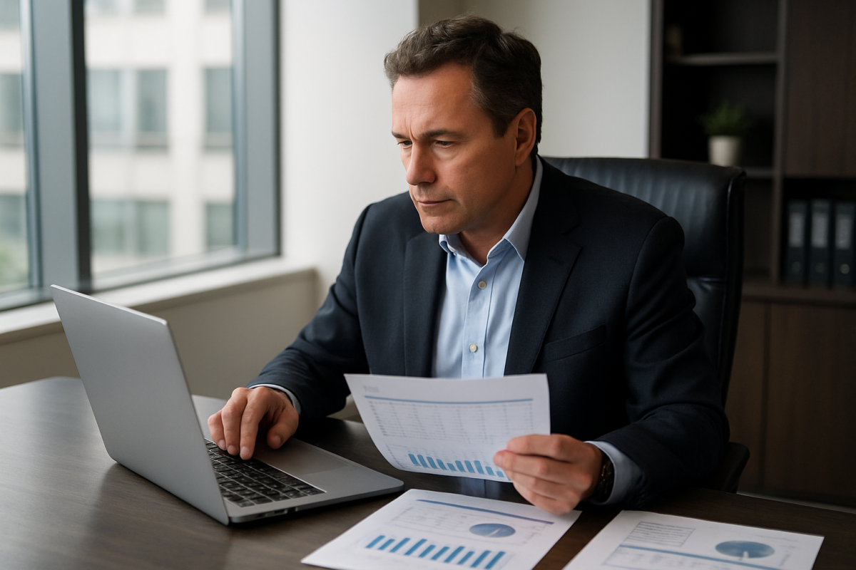 business line of credit for staffing companies — staffing agency professionals reviewing candidate placements in a modern office